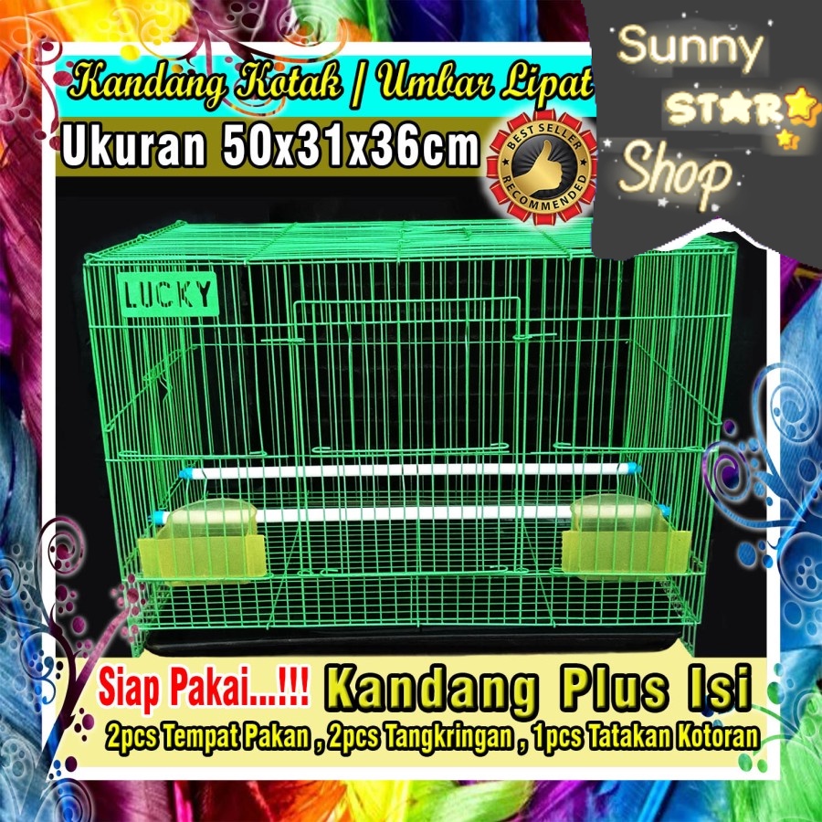 Kandang Burung, Sugar Glider, Kelinci, Hamster, Ternak, Umbaran - Besi - Putih