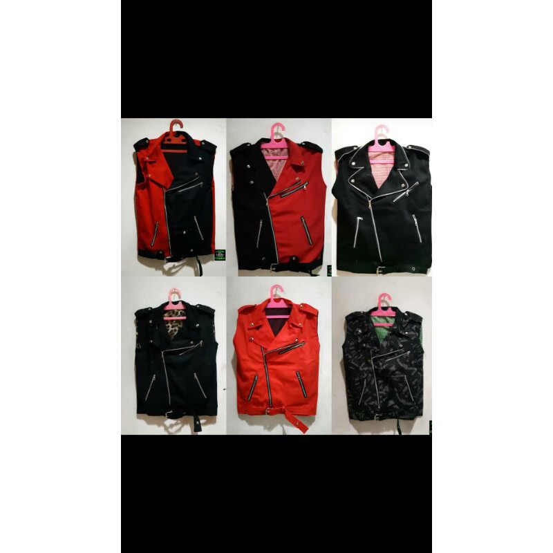 JACKET RAMONES JAKET DOBEL KERAH JACKET PUNK ROMPI PUNK