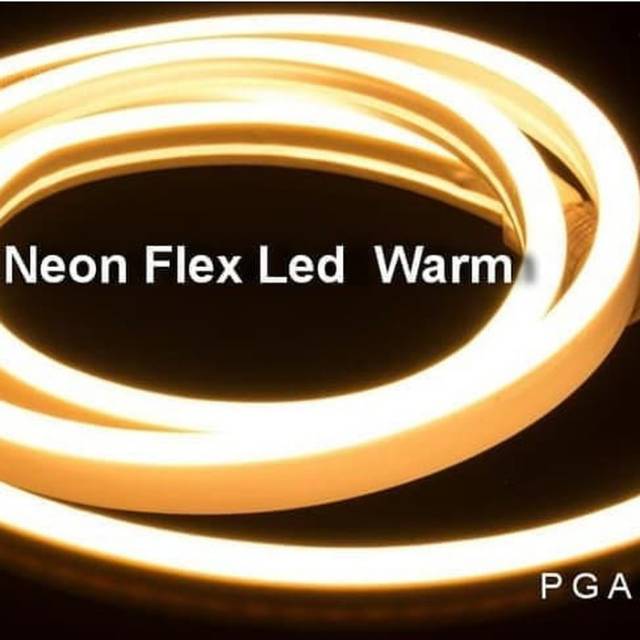 Lampu Neon Flex LED Selang Flexible Sign Strip Fleksibel WARM WHITE