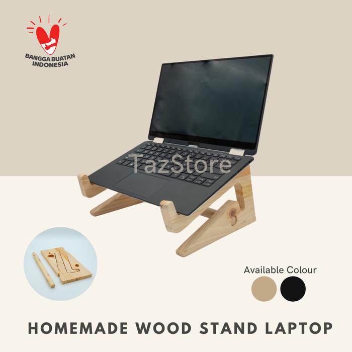 Wood Stand Laptop / Stand Laptop Kayu