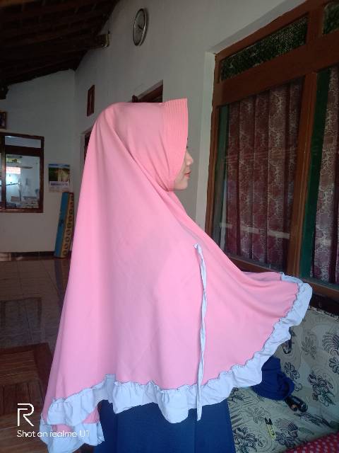 Khimar Kikis Kombinasi / Khimar Kikis Hijab Instan / Kikis Murah Jilbab wolfis size 80x110cm-7