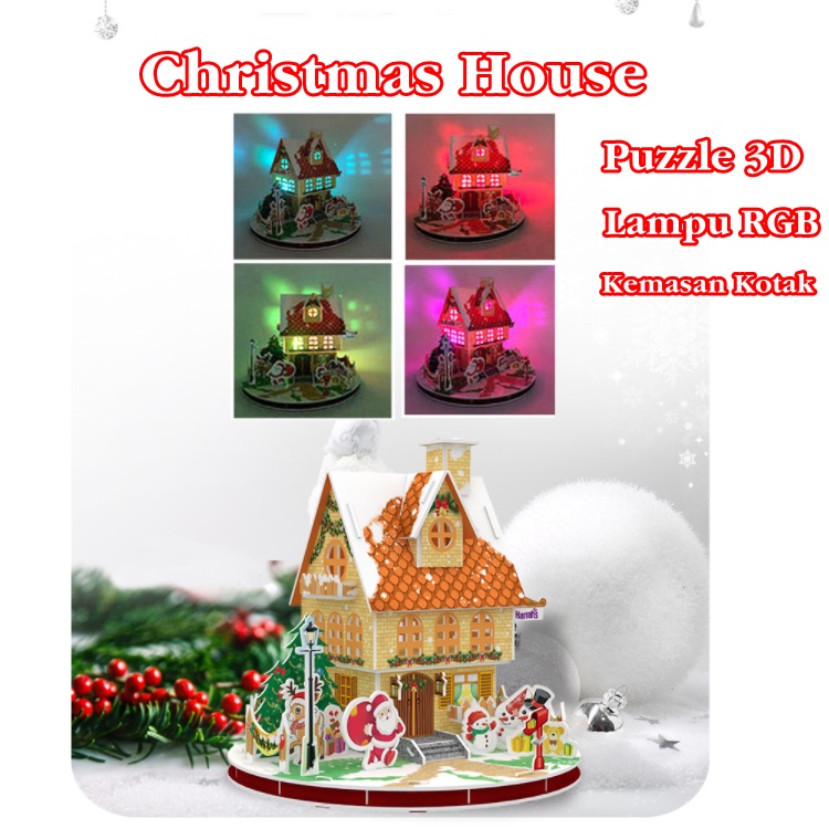 [ORGM] *Natal* Mainan Edukasi Puzzle 3D Food Truck Xmas Train