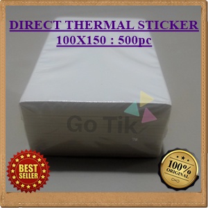 

Kertas label print stiker online shop 100x150 isi 500 pcs/lembar direct thermal 100x150