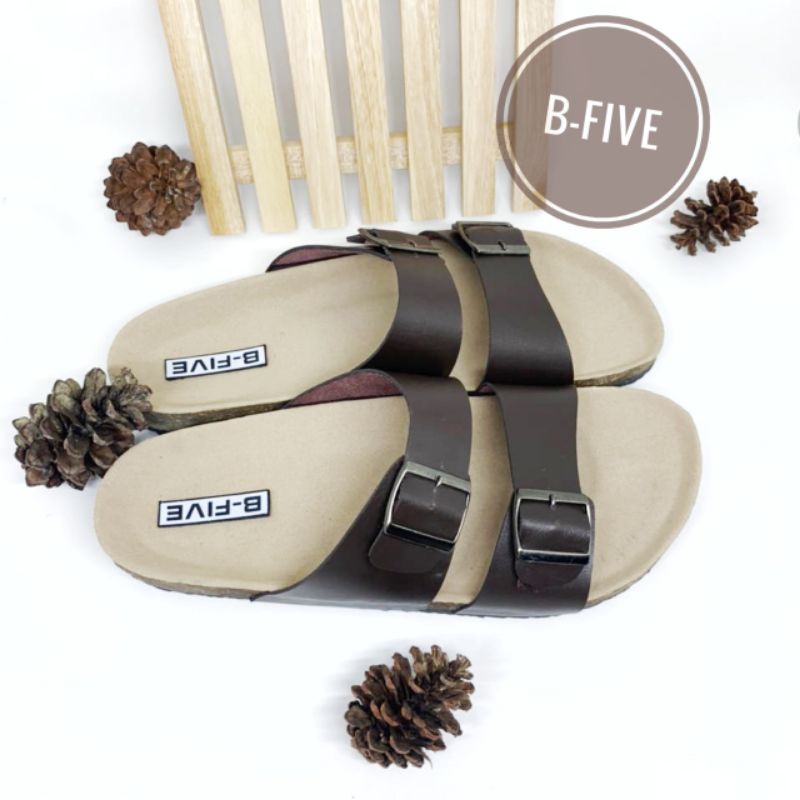 Sandal Selop Pria Casual Sol Puyuh BRODY BRAVO Sendal Slop Model Birken / B5 Original NOKOY - Sandal