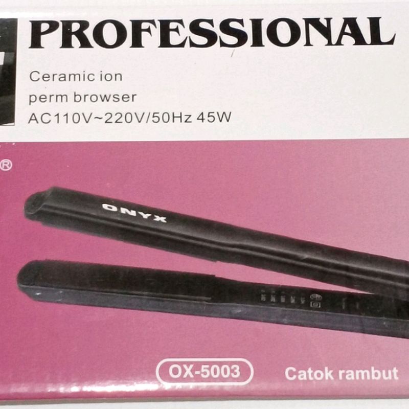 CATOK RAMBUT ONYX 5003 HITAM Alat CATOK Rambut / CATOKAN Hair Iron Ceramic