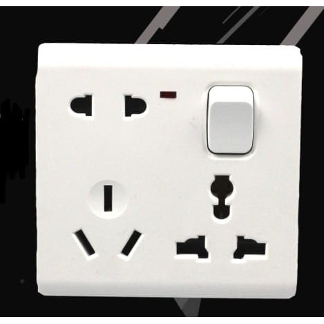 STOP KONTAK AC UNIVERSAL WALLPLUG US/UK/EU WALL PLATE SOCKET MULTI