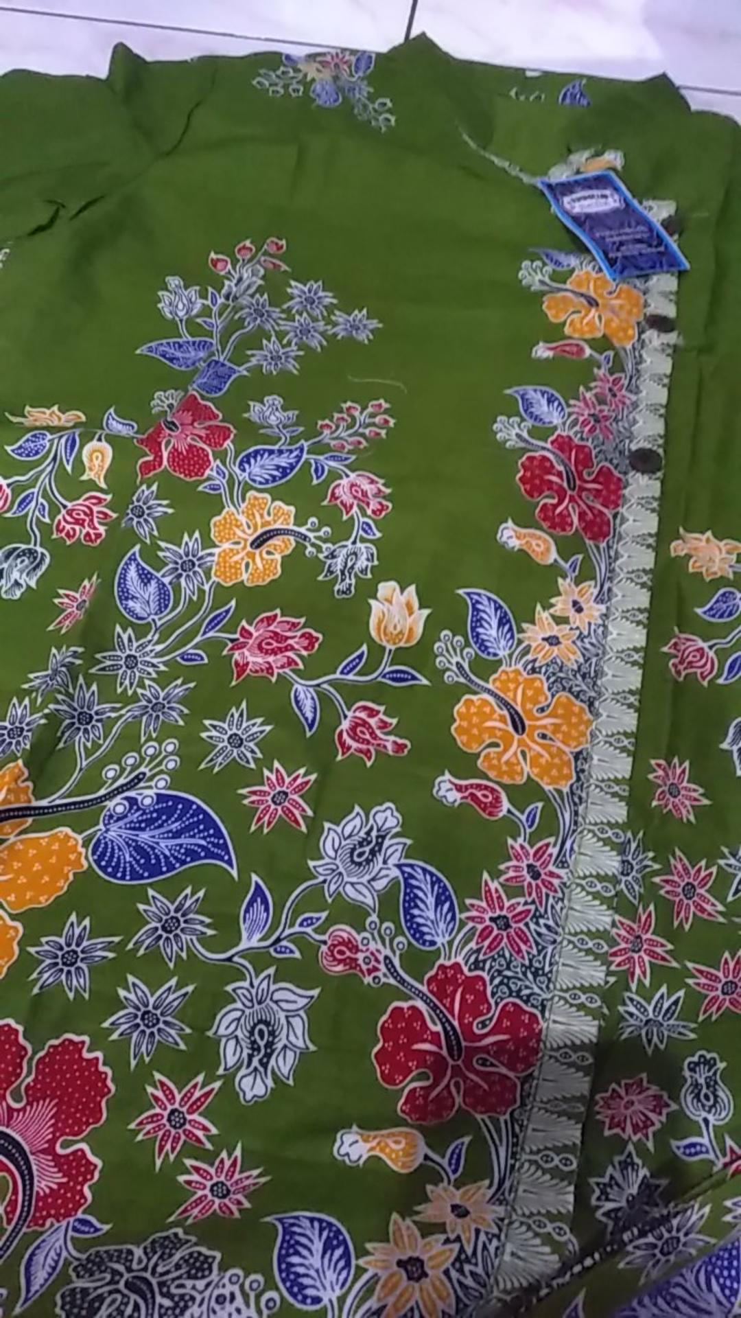 Batik Tunik Shibori Jumputan Terbaru All Size 106cm / Hrb026 Yelbor Navbor / Biru Putih / Original..