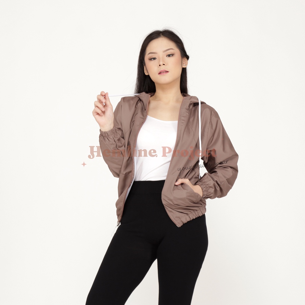 Aima Jaket Choco - Jaket Parasut Hoodie Wanita