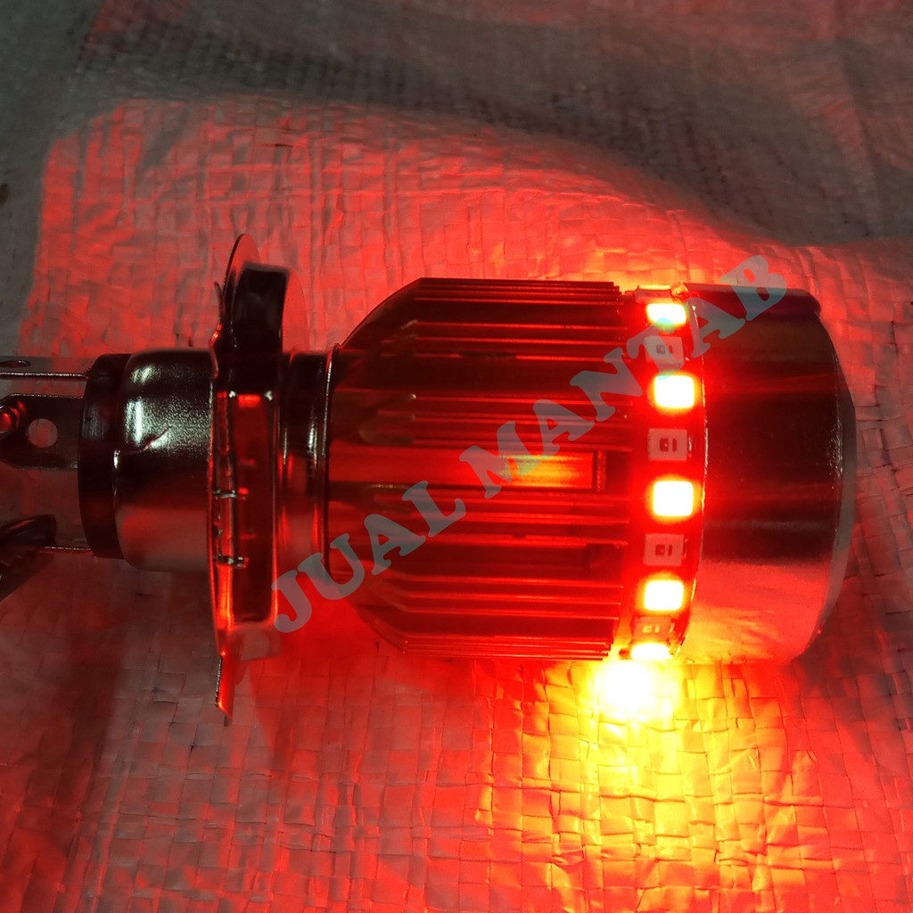 Lampu Depan Motor l Lampu Variasi 3 Mata Fokus Dan Strobo Cocok Untuk Vixion Dan Universal Motor Lampu Corong Super Focus Murah