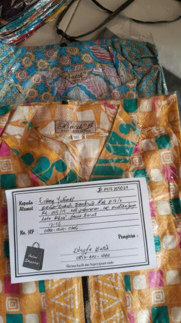 Tunik Zipper Dhyfa Batik/ Atasan Batik/ Tunik Batik /tunik Premium / Tunik Katun Halus/ Atasan Batik