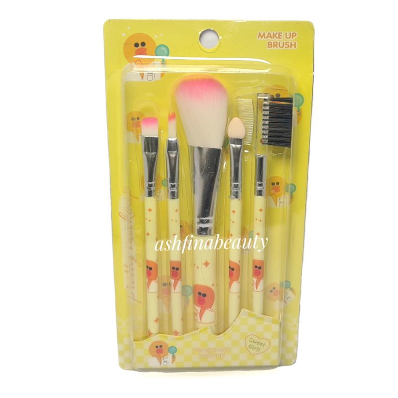 MAKE UP BRUSH 5in1 ( KUNING )