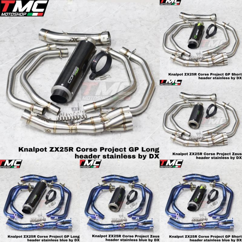 Knalpot ZX25R ZX25 fullsystem Corse Project 2in1 mode