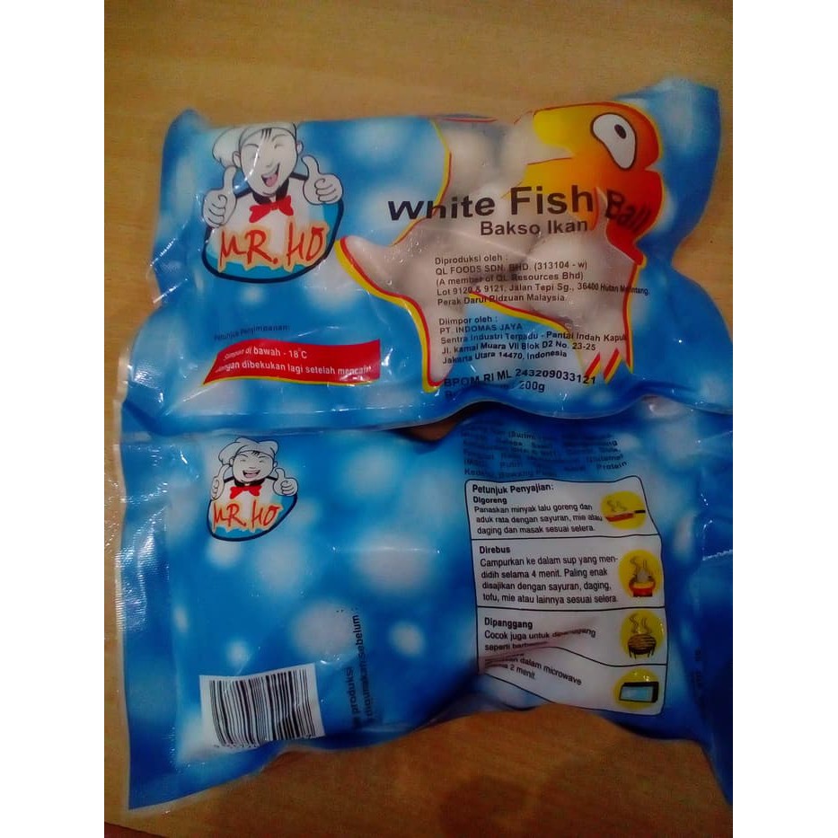 

Mr. Ho - White Fish Ball ( Baso Ikan ) 200Gr Frozen