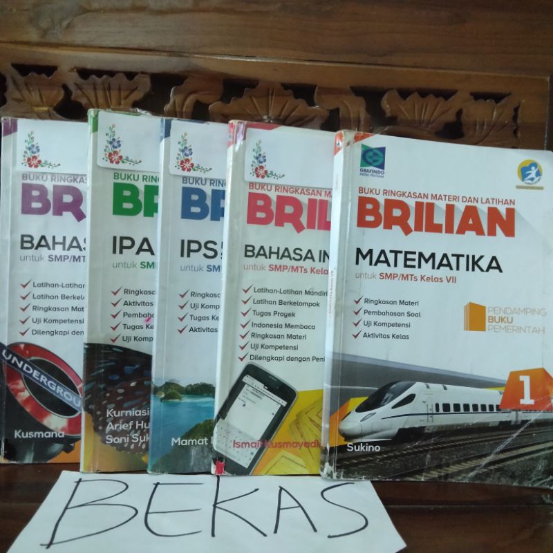 Buku Brilian Kelas 7 - 1 SMP (MATEMATIKA IPS IPA INGGRIS INDONESIA) Edisi Revisi 2016