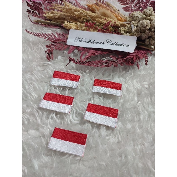 Bet/Logo Bendera Merah Putih Bordir Ukuran 3×5 Cm