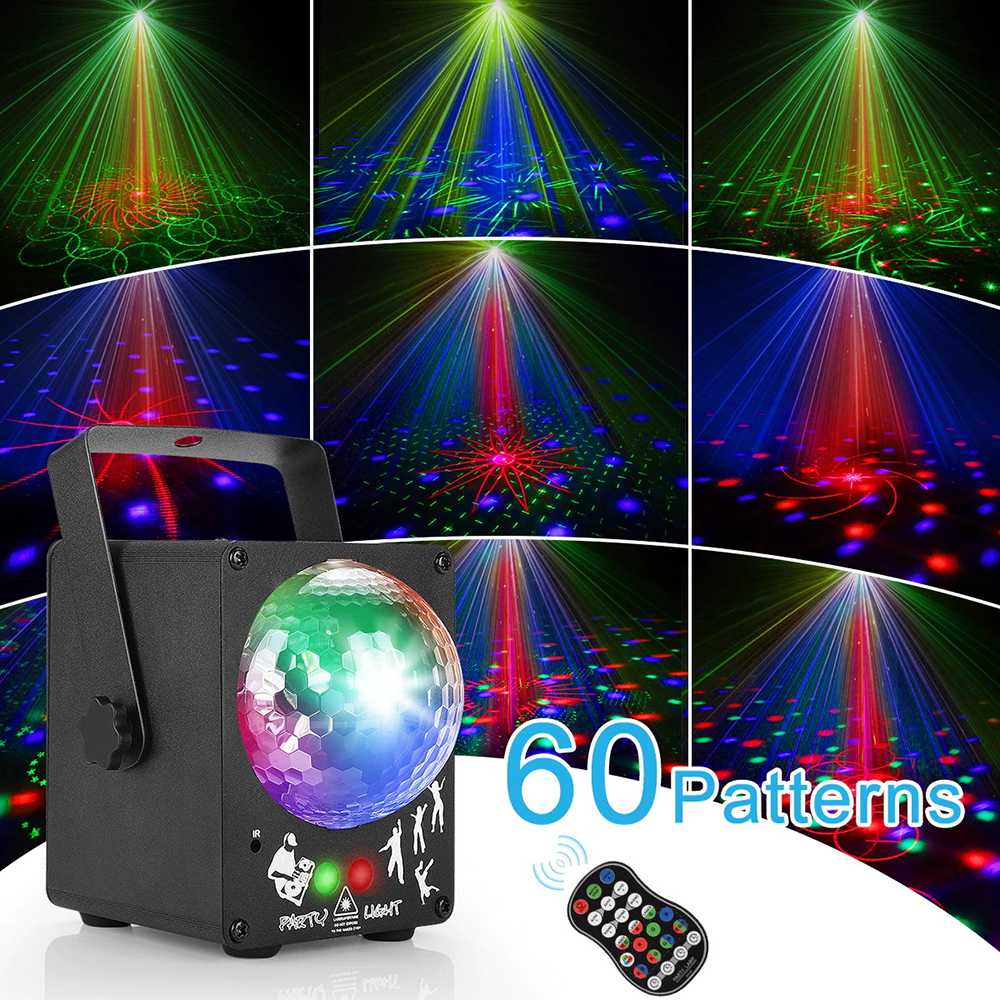 CAIYUE Proyektor Laser LED Lampu Disco 60 Patterns - M-RGB-60A