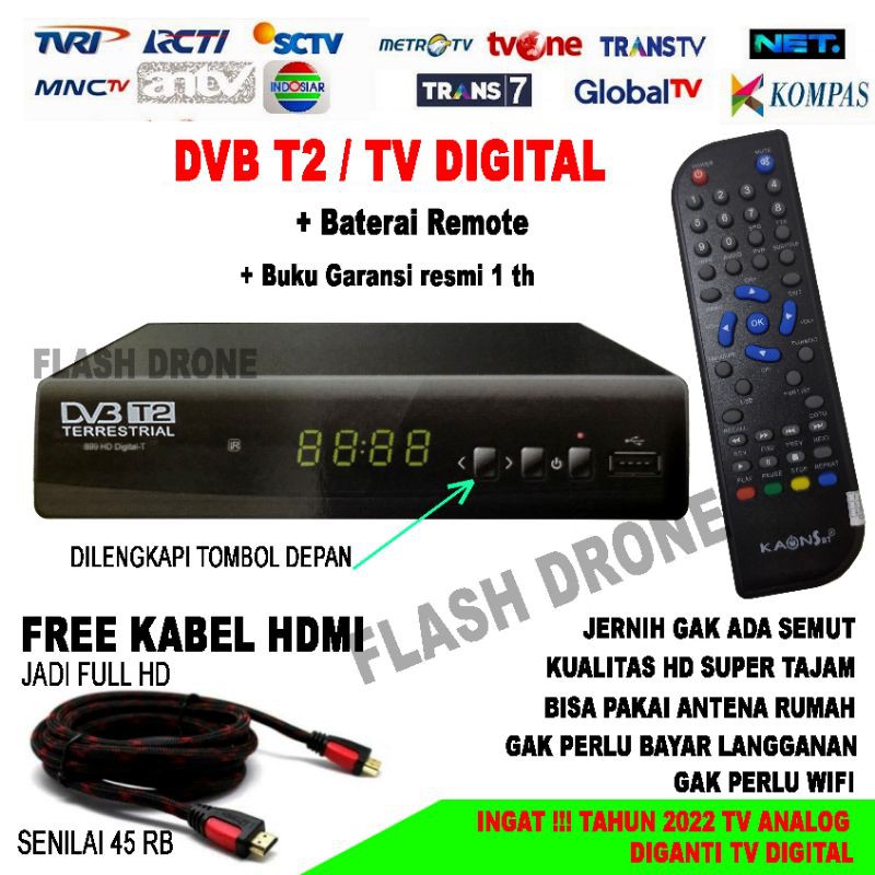 Tv Digital Dvbt2 Set Top Box Stb Free Kabel Hdmi Gratis Tanpa Biaya Bulanan Channel Banyak Hd Shopee Indonesia