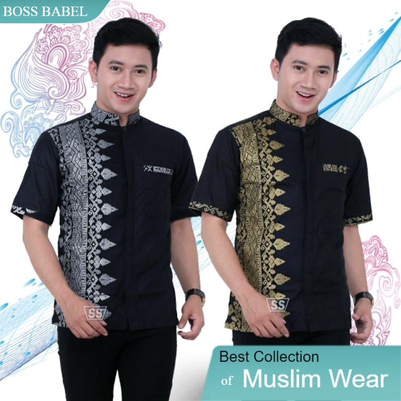 BEST SELLER Koko Pendek - KOMBINASI KOKO MOTIF PAGAR KAYANGAN - Ukuran M L XL BOSS BABEL