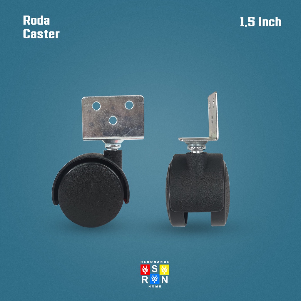 Roda Kursi Kantor Caster TEBAL Plat + Rem/Non Rem 50mm (1.5 inch) |  Roda Lemari Meja / Roda Kandang / Roda Kursi Gaming