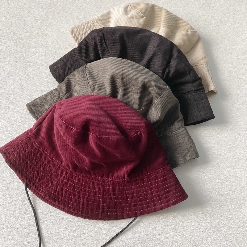 Bucket Hat Anak CORDUROY Dengan Tali Laki Laki Perempuan Topi Anak Kupluk Anak Topi Rimba Anak Topi Pikink Anak Bayi Laki Laki Perempuan Cowok Cewek 1 2 3 4 5 6 Tahun