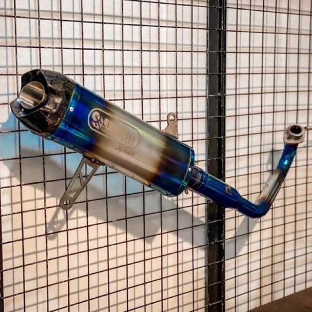 ( ORIGINAL ) KNALPOT VILLAN TECH1 BLUE XMAX FORZA