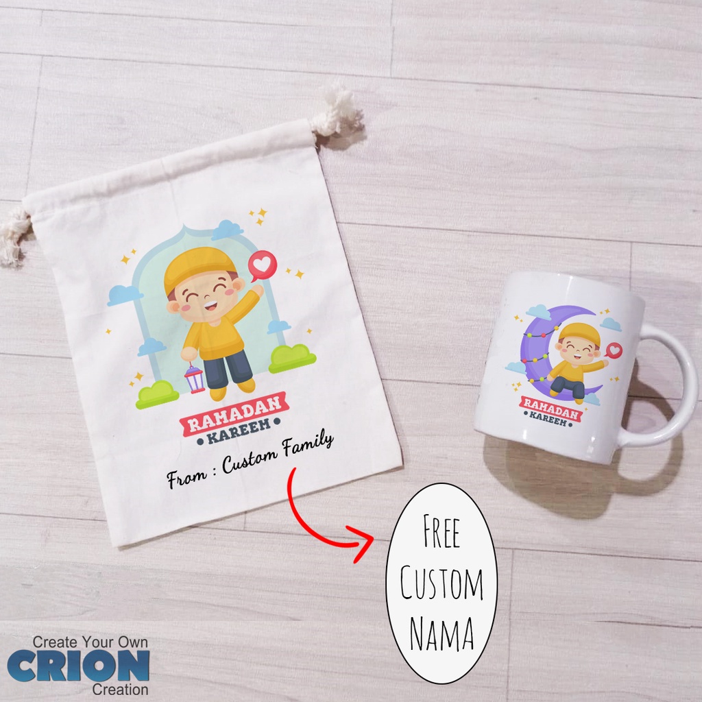 Mug Hampers Idul Fitri/Lebaran/EID Mubarak Happy Ramadhan By Crion