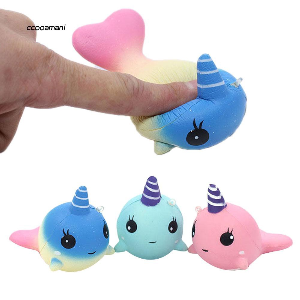 Ccooamaniid Mainan Squishy Kartun Ikan Paus Lucu Slow Rising