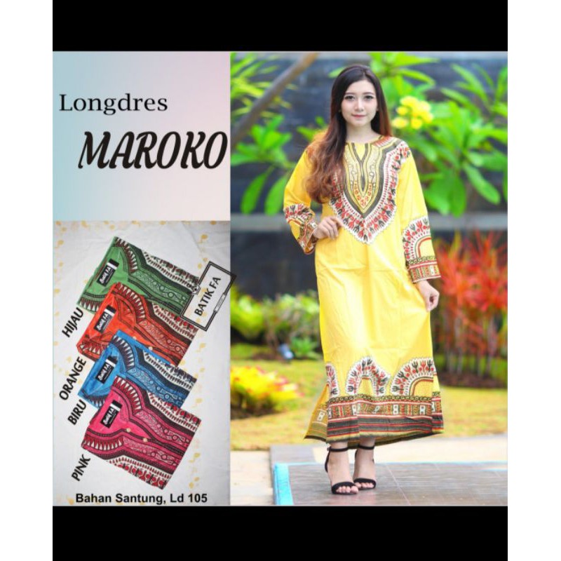 LONGDRESS BATIK / LONGDRESS MAROKO / LONGDRESS MURAH / LONGDRESS RAYON