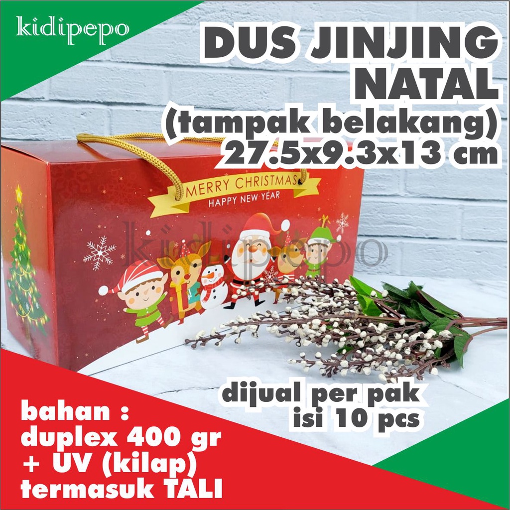 

DUS JINJING NATAL / CHRISTMAS UKURAN 27.5 X 9.3 X 13 CM
