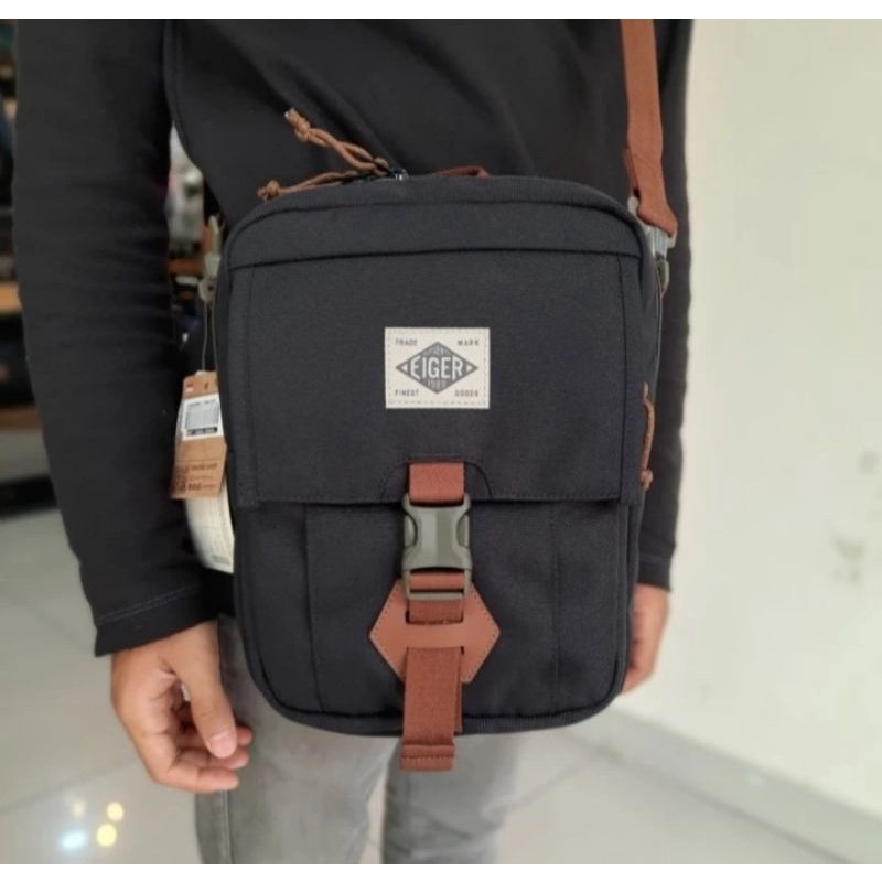 Tas selempang Sender shoulder 10 1f 5398 ElGeroriginal hitam/coklat