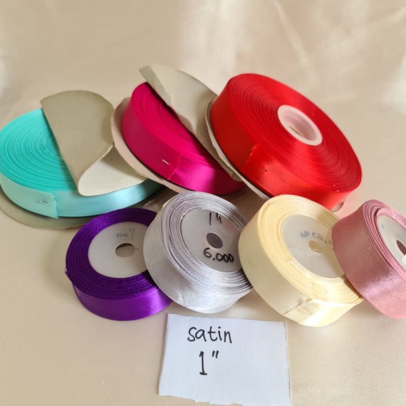 

pita satin 1 inch hampers kado hadiah bouquet bingkisan