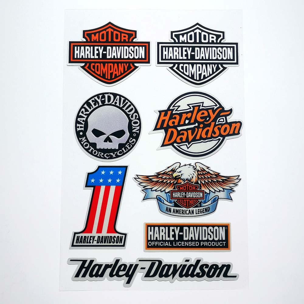 Stiker Reflektif Anti Air Motif Harley Yamaha Untuk Helm Motor