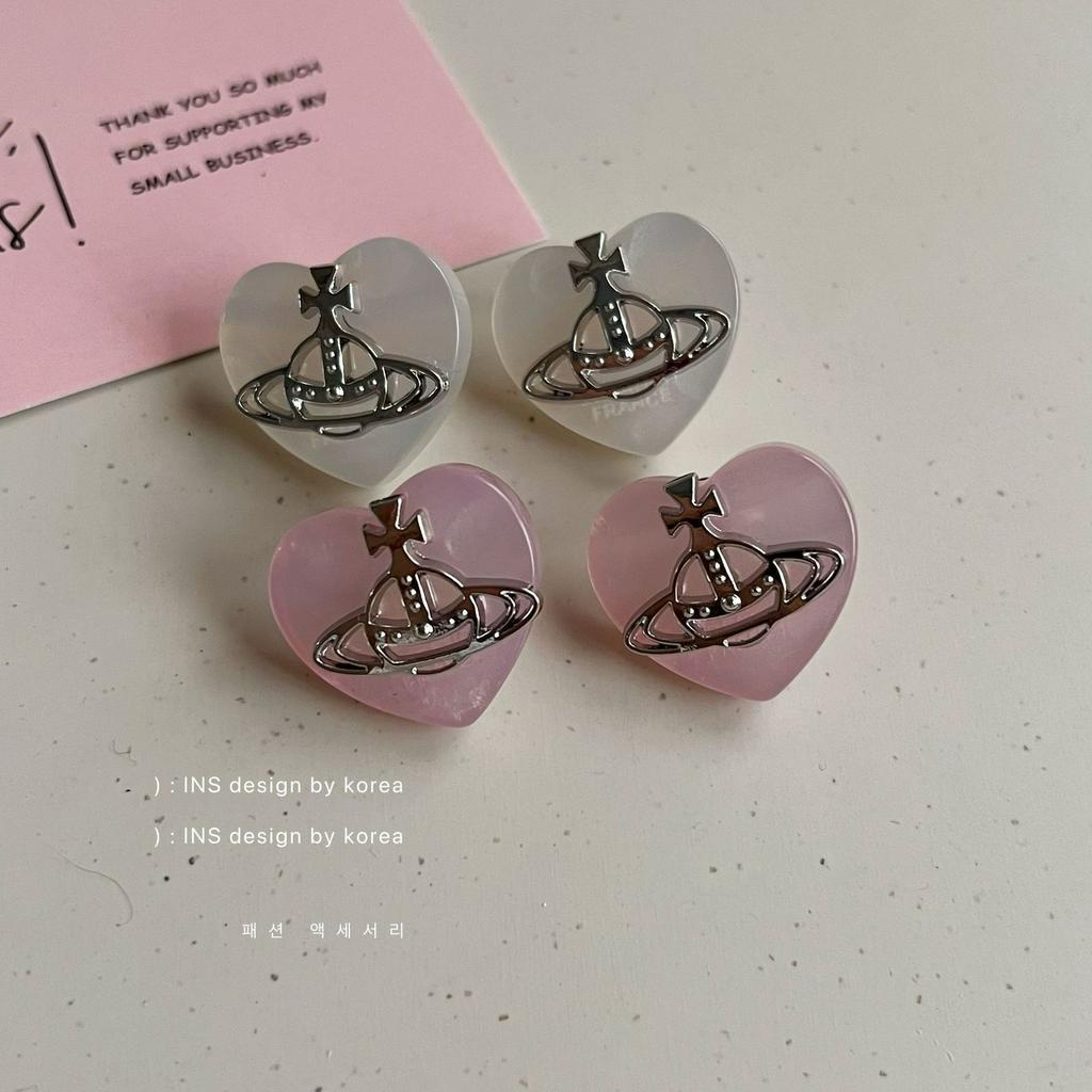 [Petillante] Vivienne westwood Love Earrings | coquette style | anting saturnus