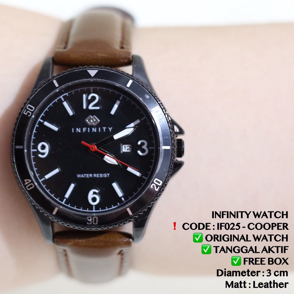 Jam tangan couple original INFINITY premium watch leather free box IF015