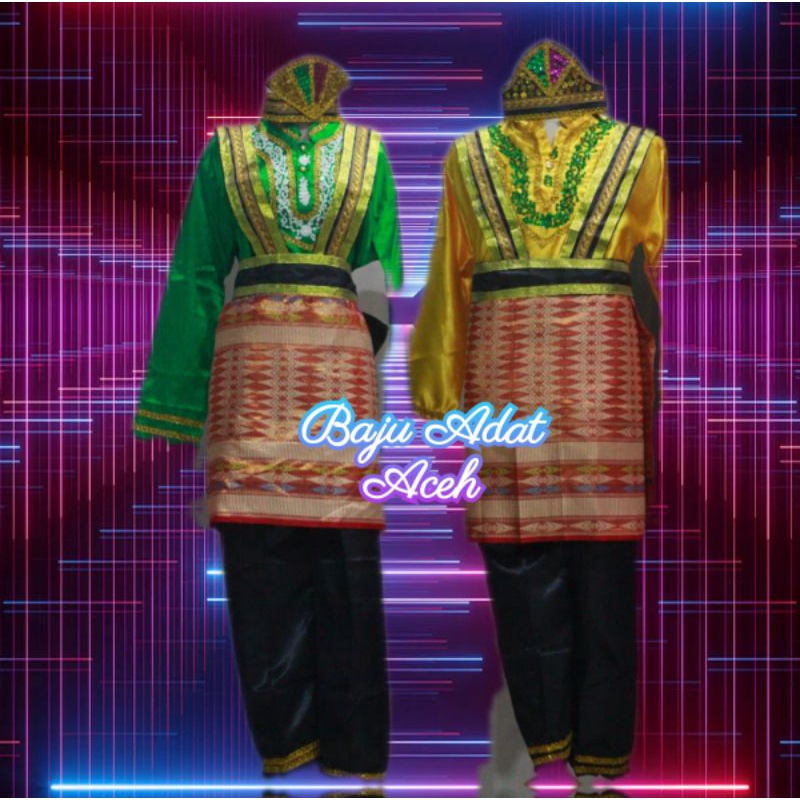 Baju Adat Aceh Dewasa // Tari Saman Aceh (Pria/Wanita )