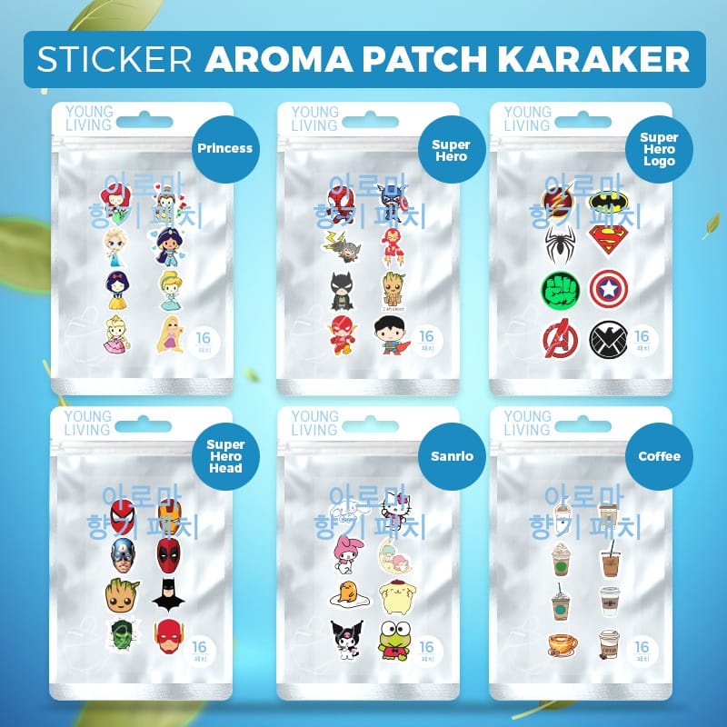 AZ MASK PATCH STICKER AROMATHERAPY / STIKER MASKER AROMA KARAKTER