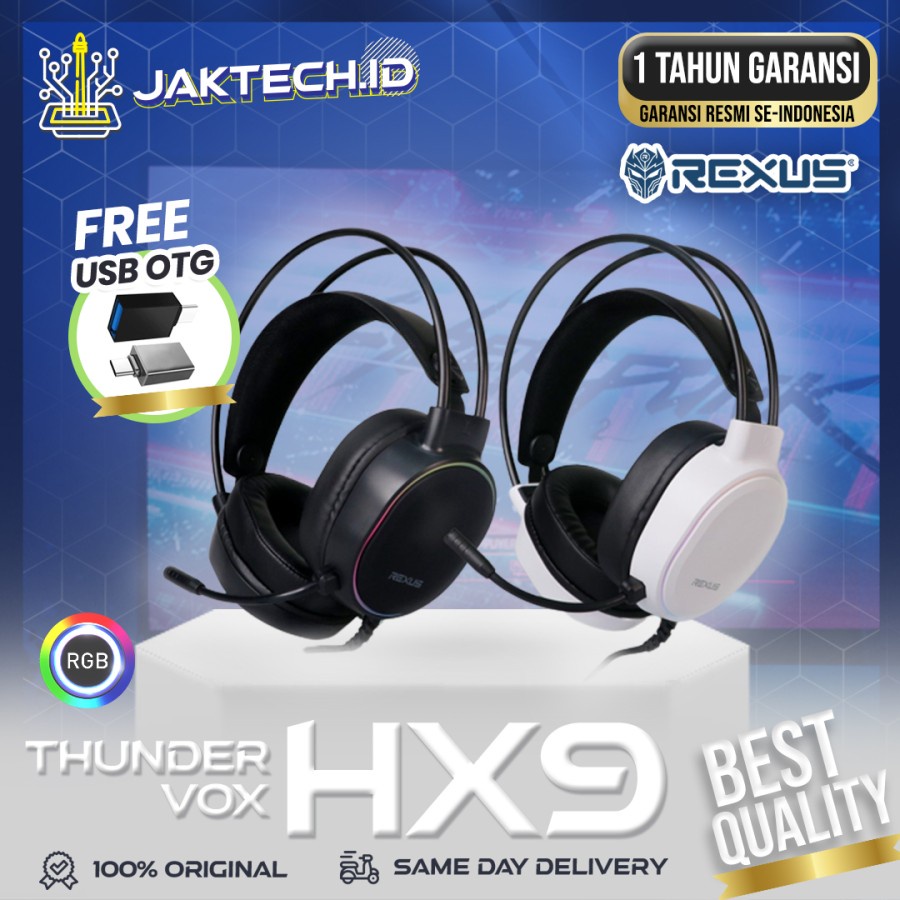 Rexus Thundervox HX9 7.1 Headset Gaming RGB Surround Sound ORIGINAL
