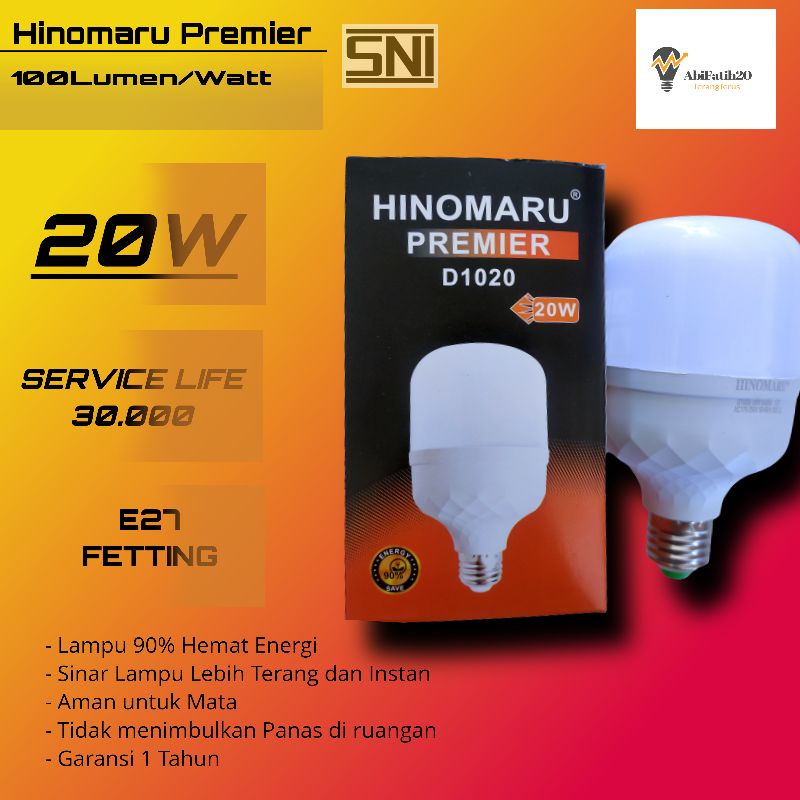 Jual Lampu Bohlam Led Capsule Hinomaru Premier 20 Watt Bolam Led 20 W