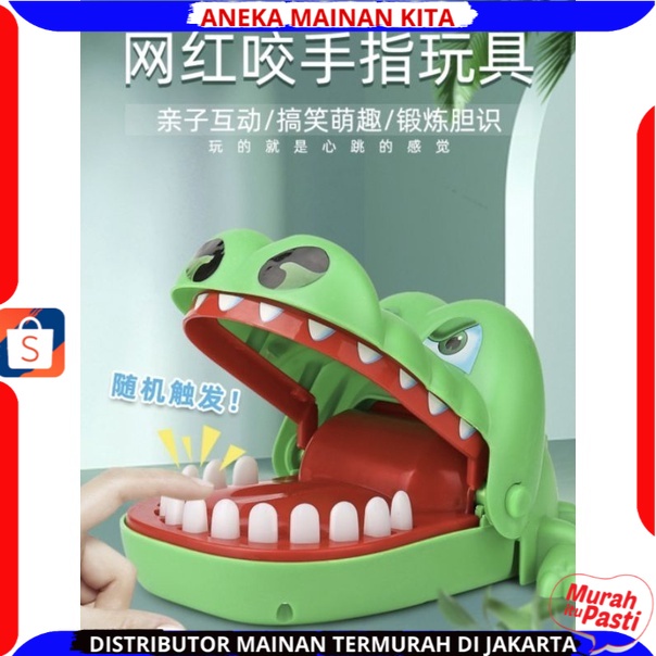 ( BISA COD ) PROMO Mainan Anak Crocodile Dentist / Mainan Buaya Gigit Jari Tricky Toy Crocodile Biting Toy Crocodile