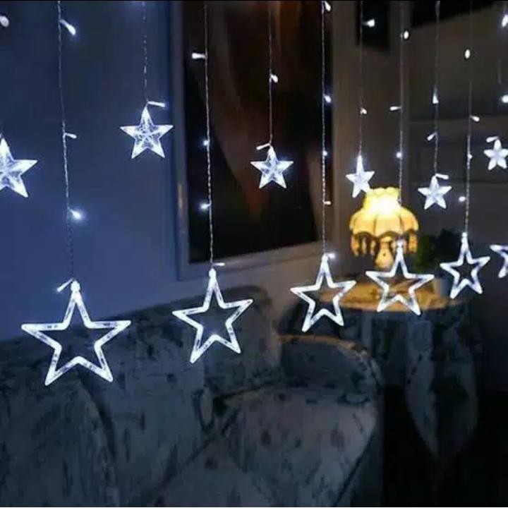 [READY] Lampu Natal Tirai Bintang LED Tumblr Light Tirai | LED Star Curtain Light