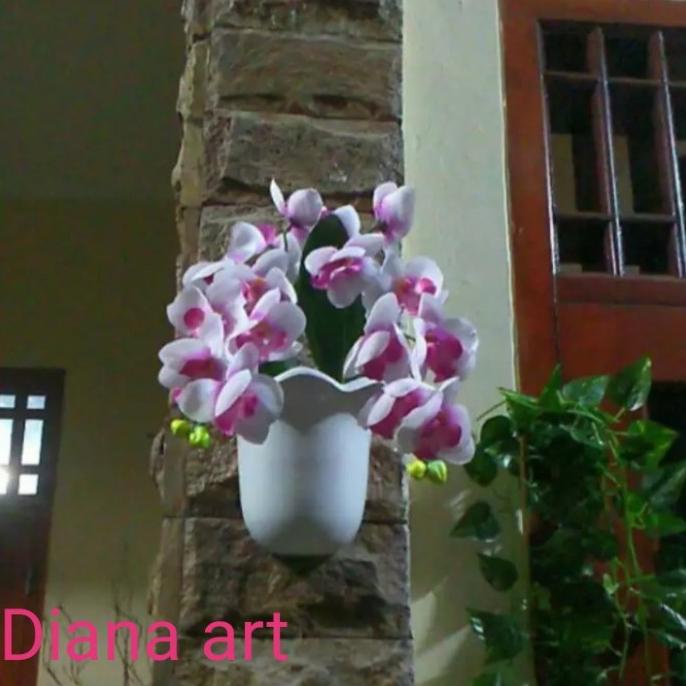 bunga anggrek dinding#anggrek tempel#anggrek plastik#anggrek hias