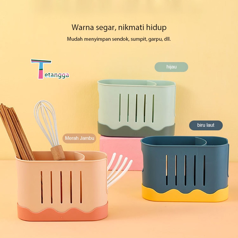 Tempat Alat Dapur Tempat Sendok/Garpu/Sumpit/Pisau Rak Peralatan Dapur Tempat Alat Makan