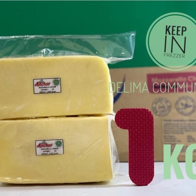 

Keju Mozarella/Mozarella/Mozzarella/Keju Mozzarella Anchor-1 Kg Terbaru
