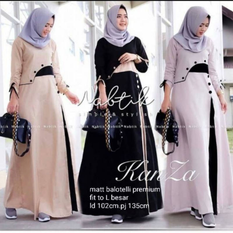 kanza dress pakaian wanita fashion muslim remaja