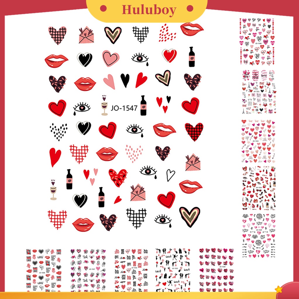 Huluboy Huluboy♡ Stiker Kuku 3D Motif Bunga Untuk Wanita