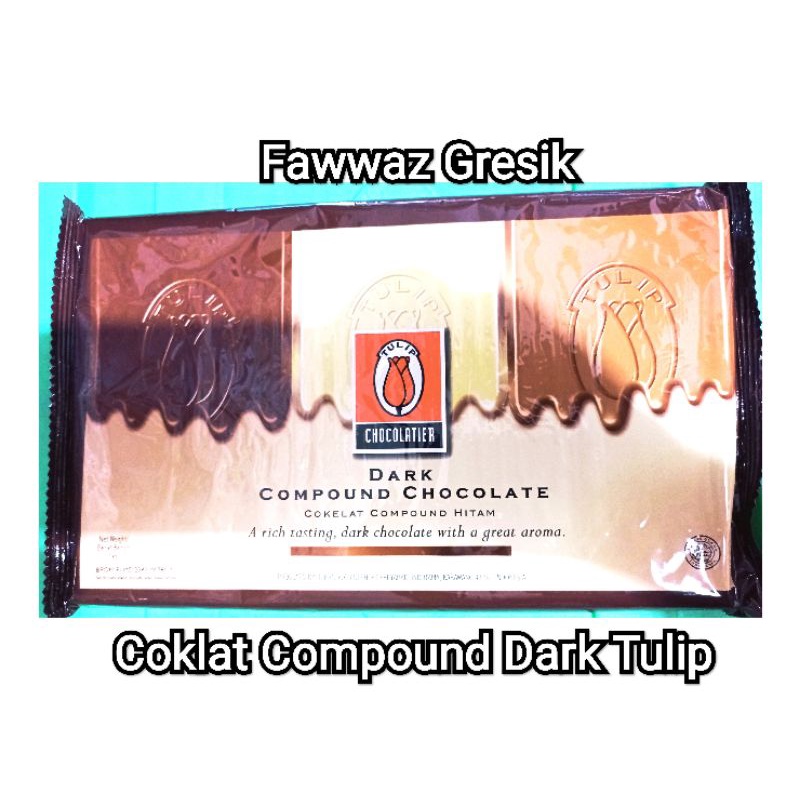 TULIP Dark Compund COKLAT 1kg / Dark Coklat Tulip Compound Batang 1 kg