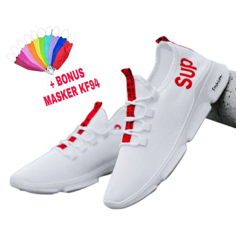 PROMO 1.1 BIGSALE Sneaker pria jogging BONUS MASKER KF94 - sepatu pria sneaker running Hpd503