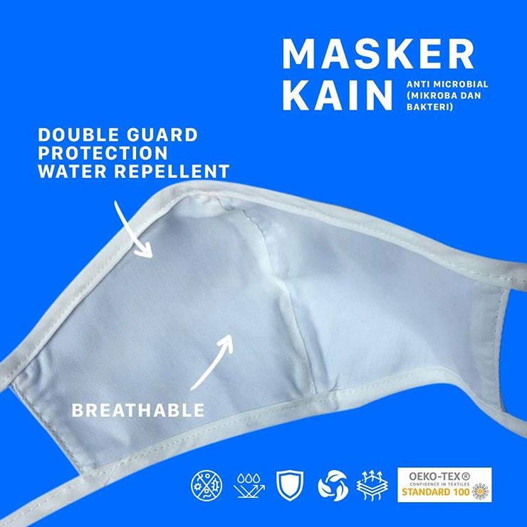 Masker Non Medis 2 Lapis Anti Air