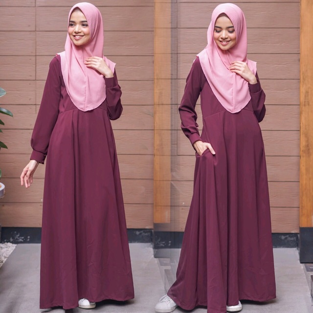 Gamis basic/ Gamis busui/ Basic flowy dress