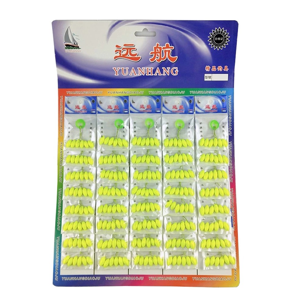 Quinton 240pcs Pelampung Pancing Bentuk Oval Warna Campur